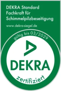 DEKRA-Siegel: zertifizierte Fachkraft für Schimmelpilzbeseitigung
